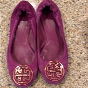 Tory Burch plum ballet flats.